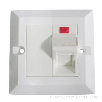 UTP CAT 5e UK Outlet 1 Port Bevelled Type Faceplates, Made of ABSNew